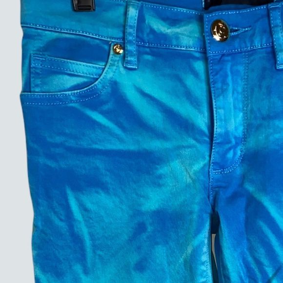 Juicy Couture size 25 two tone blue tie dye type design jeans - Picture 5 of 9